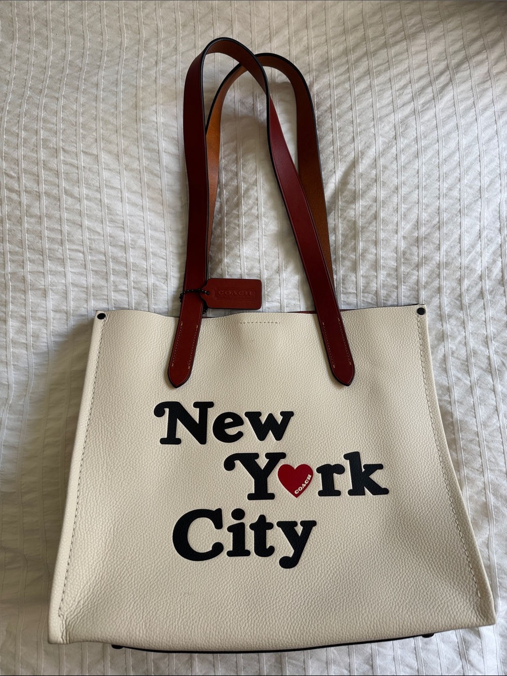 RARE NYC RELAY TOTE with Red Heart and Handles